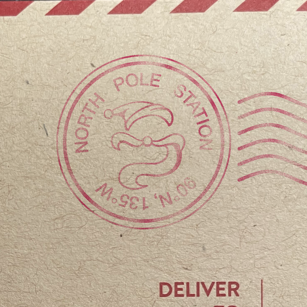 North Pole postage stamp – SantaReplies.com